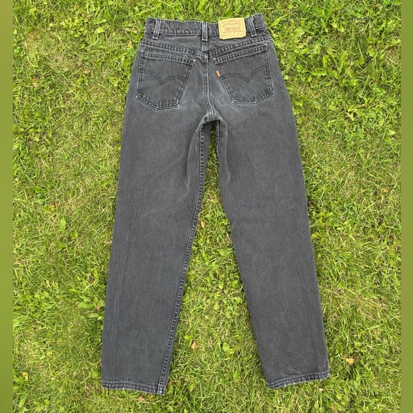 Levi Strauss & Co. 550 Relaxed Fit Student Black Denim Jeans W27 L30 Vtg 90s USA - Picture 1 of 14